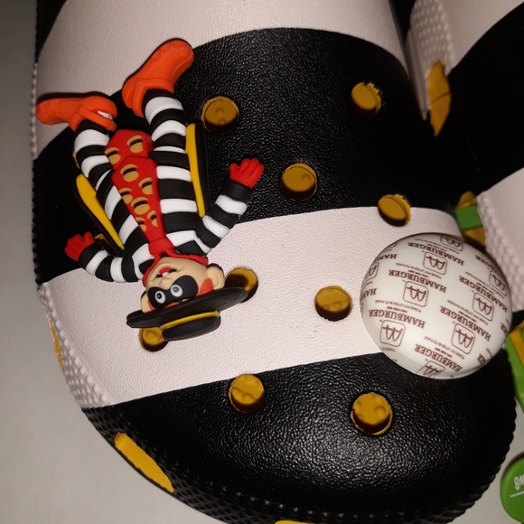 (New) Adult McDonald's X Crocs Hamburglar Clogs (M9/W11) (M10/W12) - Picture 5 of 8